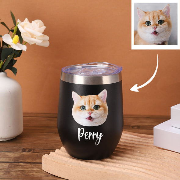 Custom 12oz Pet Tumbler with Photos Custom Pet Stainless Steel Tumbler Christmas Gift