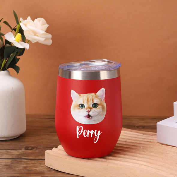Custom 12oz Pet Tumbler with Photos Custom Pet Stainless Steel Tumbler Christmas Gift