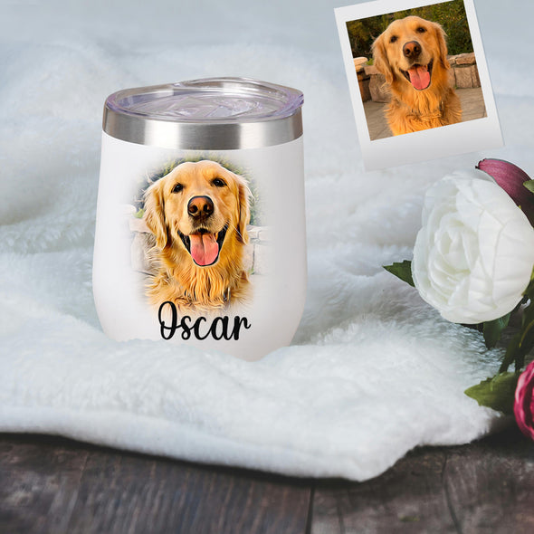 Custom 12oz Pet Tumbler with Photos Custom Pet Stainless Steel Tumbler Christmas Gift