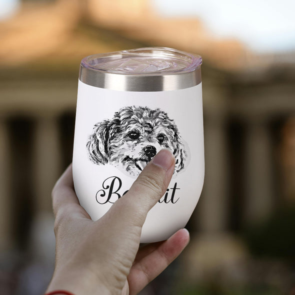 Custom 12oz Pet Tumbler with Photos Custom Pet Stainless Steel Tumbler Christmas Gift