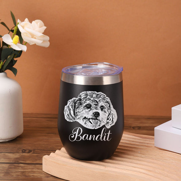 Custom 12oz Pet Tumbler with Photos Custom Pet Stainless Steel Tumbler Christmas Gift