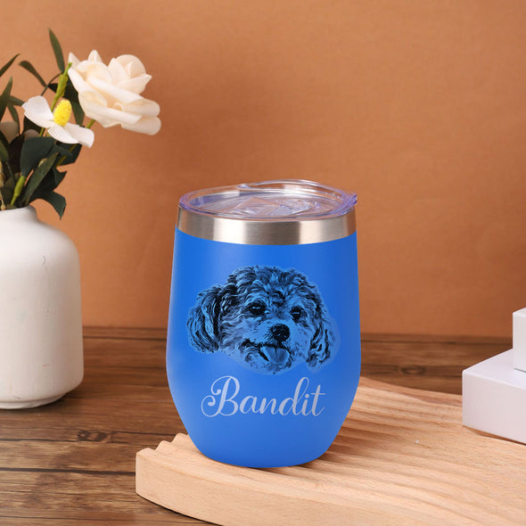 Custom 12oz Pet Tumbler with Photos Custom Pet Stainless Steel Tumbler Christmas Gift