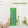 Custom 20oz Name Tumbler Cup Custom Skinny Stainless Steel Tumblers with Name Christmas Gift