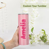 Custom 20oz Name Tumbler Cup Custom Skinny Stainless Steel Tumblers with Name Christmas Gift