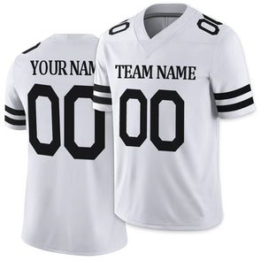 Custom Authentic White Football Jerseys Personalized Varsity Football Team Jerseys For Adult