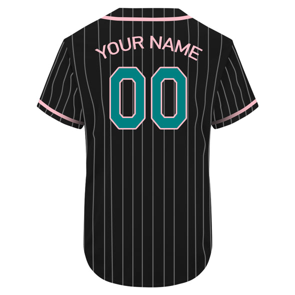 Custom Varsity Baseball Uniform Custom Black Pinstripe Baseball Jerseys for Adult and Kids