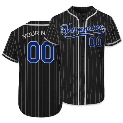 Custom Varsity Baseball Uniform Custom Black Pinstripe Baseball Jerseys for Adult and Kids