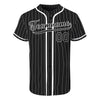 Custom Black Pinstripe Baseball Jerseys Personalized Baseball Uniform for Adult and Kids