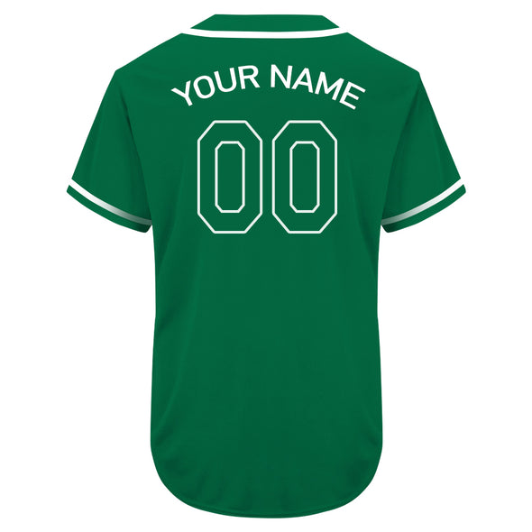 Custom Green Baseball Jerseys Custom Baseball Varsity Uniform for Adult Kids Baseball Fans Gift