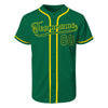 Custom Green Authentic Baseball Jersey Custom Baseball Team Sport Uniforms for Adult and Kids