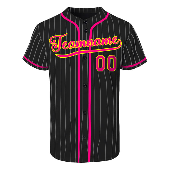 Custom Black Pinstripe Baseball Jerseys Personalized Baseball Uniform for Adult and Kids