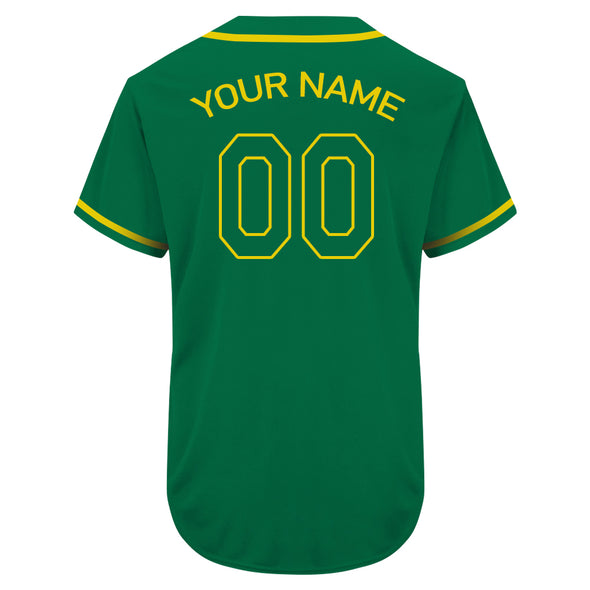 Custom Green Baseball Jerseys Custom Baseball Varsity Uniform for Adult Kids Baseball Fans Gift