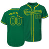 Custom Green Authentic Baseball Jersey Custom Baseball Team Sport Uniforms for Adult and Kids