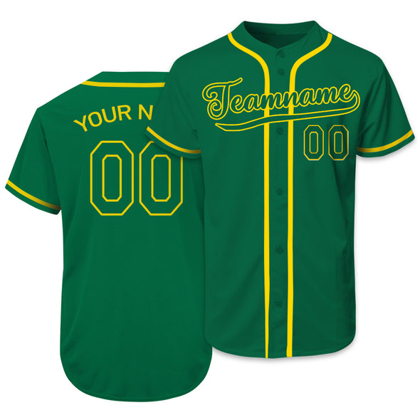 Custom Green Baseball Jerseys Custom Baseball Varsity Uniform for Adult Kids Baseball Fans Gift