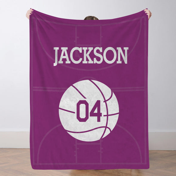 Custom Basketball Blanket for Girls Boys Sports Throw Blankets Custom Basketball Theme Gifts for Team Players