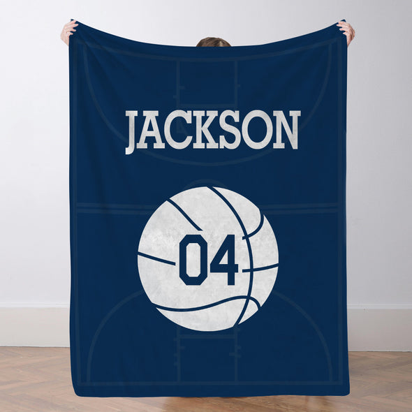 Custom Basketball Blanket for Girls Boys Sports Throw Blankets Custom Basketball Theme Gifts for Team Players