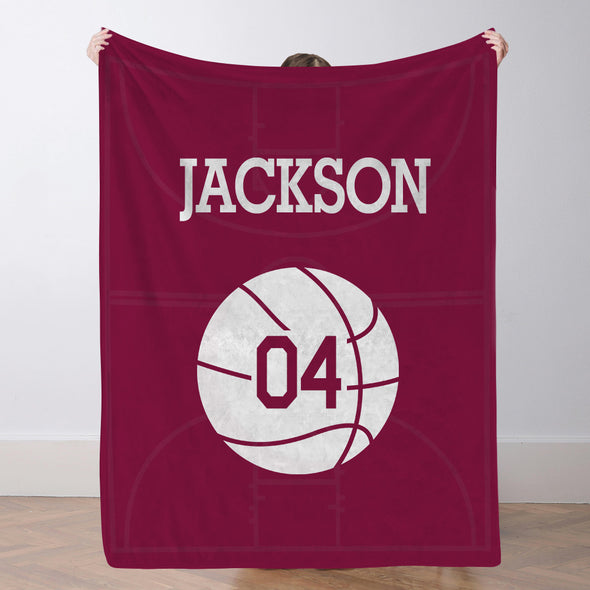 Custom Basketball Blanket for Girls Boys Sports Throw Blankets Custom Basketball Theme Gifts for Team Players