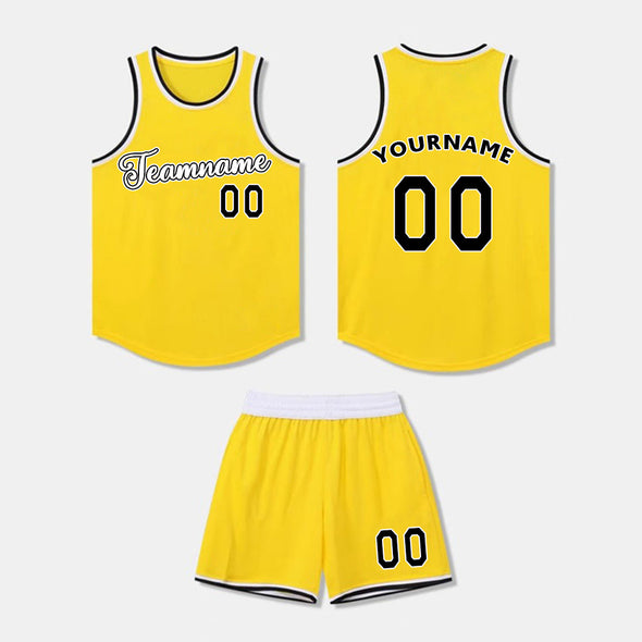 Custom Basketball Team Jersey Sportwear Sets Black White Team Basketball Uniforms for Men Women