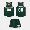 Mens Womens Custom Basketball Team Jersey Sportwear Sets Red White Green Team Basketball Uniforms