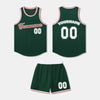 Mens Womens Custom Basketball Team Jersey Sportwear Sets Red White Green Team Basketball Uniforms