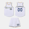 Custom Basketball Team Jersey Sportwear Sets Black White Team Basketball Uniforms for Men Women