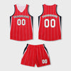 Custom Basketball Team Pinstripe Uniforms Sets