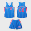 Custom Basketball Team Pinstripe Uniforms Sets Adult Design Men Womens Basketball Training Wear