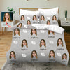 Custom Bedding Set with Picture Text Custom Duvet Cover Pillow Case Custom Bed Sheets Gift