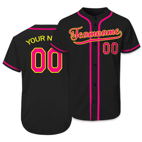 Personalized Black Authentic Baseball Jersey