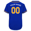 Personalized Blue Orange Authentic Baseball Jersey