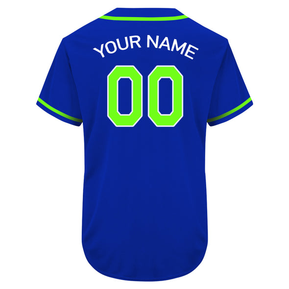 Personalized Blue Green Authentic Baseball Jersey