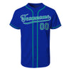 Custom Blue Green Authentic Baseball Jersey