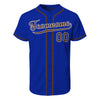 Custom Blue Black Authentic Baseball Jersey