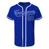 Custom Blue Authentic Baseball Jersey