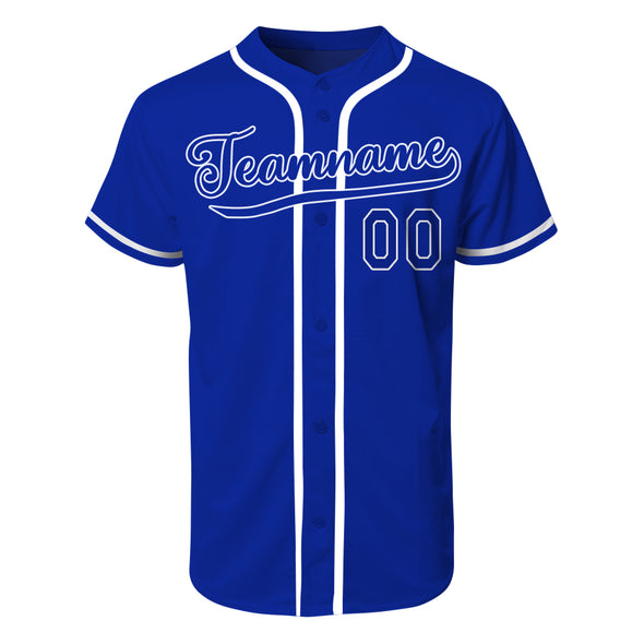 Custom Blue Authentic Baseball Jersey