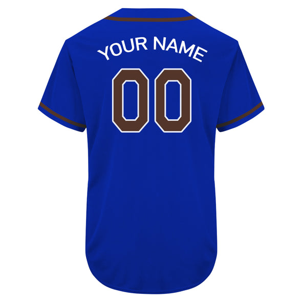 Custom Blue Black Authentic Baseball Jersey