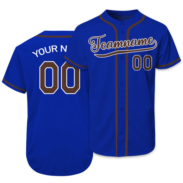 Custom Blue Black Authentic Baseball Jersey