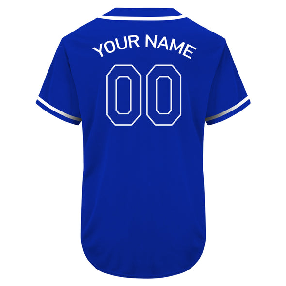 Custom Blue Authentic Baseball Jerseys Personalized Varsity Baseball Uniform with Name and Logo