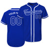 Custom Blue Authentic Baseball Jerseys Personalized Varsity Baseball Uniform with Name and Logo