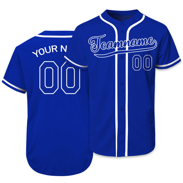 Custom Blue Authentic Baseball Jerseys Personalized Varsity Baseball Uniform with Name and Logo