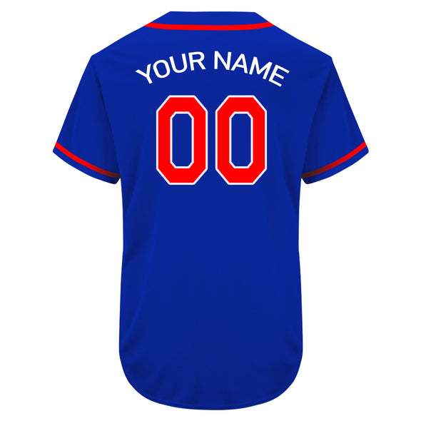 Custom Blue Red Authentic Baseball Jersey