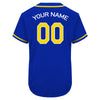 Custom Blue Yellow Authentic Baseball Jersey