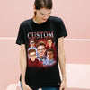 Custom Bootleg Rap Tee Shirt Custom Photo Vintage Graphic 90s T-shirt Custom Photo Shirt