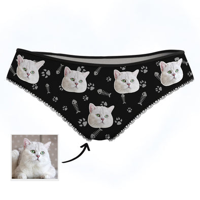 Custom Cat Photo Panties Cat Face on Underwear