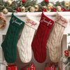 Custom Christmas Stocking with Name Custom Name Knitted Stockings Embroidered Customized Stocking