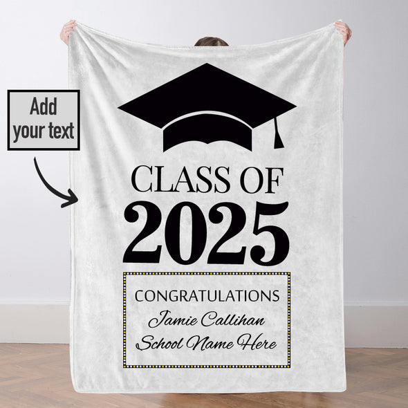 Custom Class of 2025 Graduation Blanket Graduation Gifts Blanket High School College Graduation Gifts