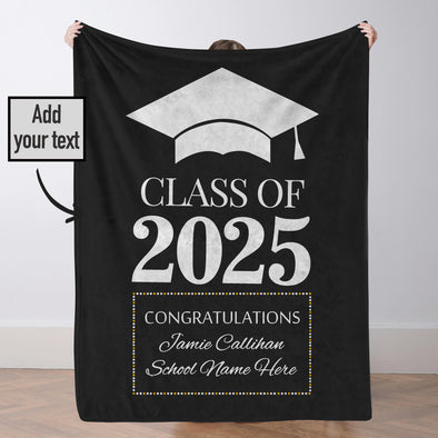 Custom Class of 2025 Graduation Blanket Graduation Gifts Blanket High School College Graduation Gifts