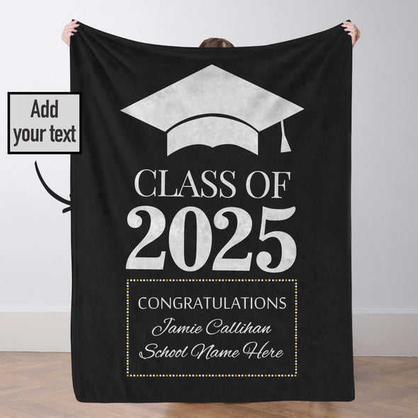 Custom Class of 2025 Graduation Blanket Graduation Gifts Blanket High School College Graduation Gifts