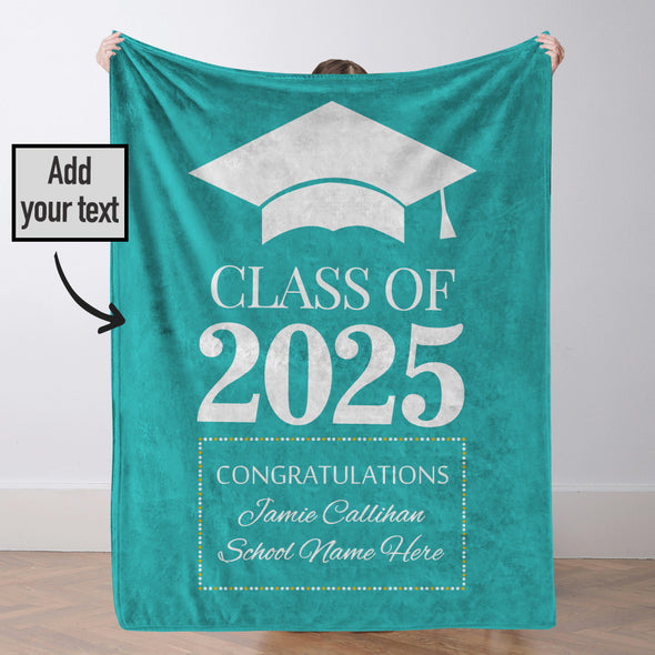 Custom Class of 2025 Graduation Blanket Graduation Gifts Blanket High School College Graduation Gifts
