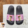 Custom Dog Photo Slides Slippers Summer Beach Custom Slides Sandals with Dog Photo Gift for Pet Lover